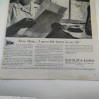 Bausch   Lomb Wwii Magazine Ad Vintage 1940s Medical Optics War Effort Print