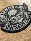 Hog Winged Skull Large Size Patch Harley Owners Group Hd Mc Riders Cut Back
