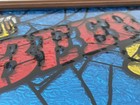 Vtg 70s Beer Sign Glitter Faux Stained Glass Pub Room Bar Framed Mancave