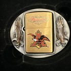 Rare Vintage Zippo Brass Lighter   Belt Buckle Budweiser Millennium 2000 Nos Usa