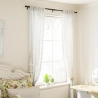 Adjustable Black Curtain Rod 33 To 43 Inch Metal Window Treatment With Brackets