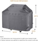 Grill Cover 55 Inch  Heavy Duty Waterproof Gas Bbq Cover For Weber  Char-broil