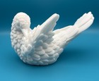 Set Of 3 Vintage A Santini White Alabaster Doves Figurines Hand Made In Italy