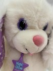 Vintage 1992 Applause Magic Glow Friends White Purple Puppy Dog Plush Collar