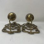 Vintage Brass Ornate Candle Stick Wall Sconces Made In India Set Of 2