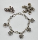 Lot Of 925 Sterling Silver Vintage Jewerly Complete Set 