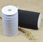 Braided Elastic 1 4   Wide 144 Yards - And White    Black