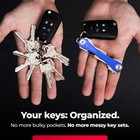 Keysmart Original Key Holder - Compact Organizer For 14 Keys  Blue 