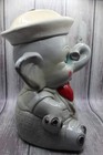 Vintage Chalkware Elephant Coin Bank 1940s 50s Carnival Prize X-large