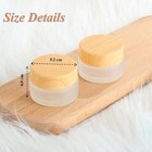 6packs 1oz Empty Sample Jars Round Frosted Glass Cream Jar Bottles 30ml Clear 