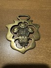 Set Of 2 English Antique Horse Brass Harness Medallions