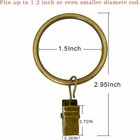 20 Pack Metal Curtain Rings With Clips  Curtain Clip Rings Hooks For Hanging 