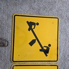 2 Vintage Playground Ahead  Teeter Totter Road - Street Signs  30x30 