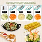 Ourokhome Zucchini Noodle Maker Spaghetti Spiralizer - 5 Blades Blue 