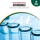 3ml Plastic Pipettes Disposable Eye Dropper Pipettes Oil Transfer 10 Pack