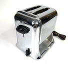 Vtg Delta Pop Down Automatic Toaster Chrome Aluminum Art Deco Made In Winnipeg