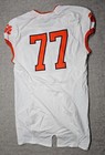 Clemson Tigers Football Jersey Mens 50 L White Game Worn Team Issued Nike  77