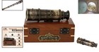 Nautical Brass Spyglass - Vintage 15    Telescope With Ramsden Lens   Wooden Case