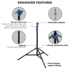 Flashpoint 7 2  Blue Color Coded Pro Air Cushioned Heavy Duty Light Stand For Ph