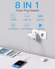 European Travel Plug Adapter Foldable 4 Outlets 4 Usb Ports Us To Eu Type C