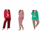 Family Pjs 2 Piece Pajama Set Christmas Holiday Scoop Neck Top Pants Xxl