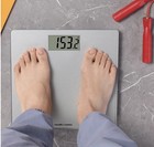 Compact Digital Glass Bathroom Scale     500 Lb Capacity  3 2  Lcd Display