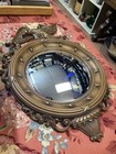 Syroco Federal Style American Eagle Vtg Mcm Porthole Convex Wall Mirror  4007