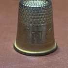 Vintage Sewing Thimble Brass Gold-tone Metal Thimble Ez  11