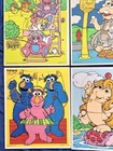 Lot Of 4 1983-86 Playskool Wooden Puzzles   Fraggle Rock   Popples  Matt   Usa