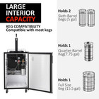 Beer Kegerator  Single Tap Draft Beer Dispenser  Full Size Keg Refrigerator With