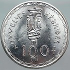 1966 New Hebrides  vanuatu  - 100 Francs - Liberty Head -  67 Oz Bu Silver -rare