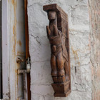 2 Pcs Wall Bracket Elephant Pair Small Corbel Vintage Wall Decor Wooden Elephant