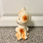 Vintage Cute Smiling Puppy Dog Squeaky Squeak Squeeze Plastic Rubber Toy 1960s