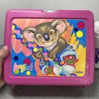 Vintage 90   s Lisa Frank Koala Lunch Box With Thermos Made In Usa Pink Purple