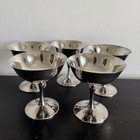 Vintage Mid-century El De Uberti Italy Silver Plate Champagne Coupes Set Of 4