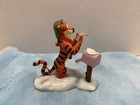 Rare Vintage Disney Figurine   Tigger Wearing A Winter Hat And Reading Mail