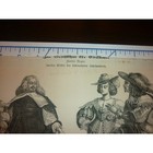 Antique 17th Century Fashion Wood Engraving Zur Geschichte Der Costume Knilling