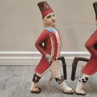 Antique Hessian Soldiers Andirons Cast Iron Fireplace 