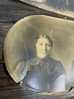 Lot Of 2 Antique Family Photos Large - Bottom One Is Cracked taped