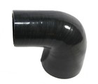 For Elbow Silicone Hose 90 Degree 3  To 2  Reducer Coupler Intercooler Black