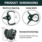 100pcs Orchid Clips 0 7-inch Max Opening Dark Green Plant Support Clips