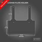 Rubber Demo License Plate Holder - For Car Dealers -  demo Standard  Black 