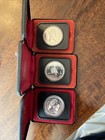 1975 And 1976 Canadian Silver Dollar Coins Lot Of 3