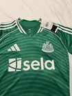 Adidas Authentic Newcastle United Soccer Jersey Green White Size Large
