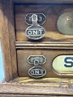 Clarks Ont Spool Cotton Wood Cabinet Store Sewing Thread  Display
