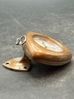 Vintage Wakmann 17 Jewels Htf Mountable Auto Dash Pocket Watch Wind Up Working