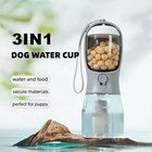Dog Water Cup Drinking Food Garbage Bag Three-in-one Portable Small Multi-functi