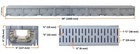 Drainage Trench  Channel Drain With Grate  Gray Plastic - 3 X 39  -  117  Total 