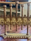 Vintage Israeli Brass Hanukkah Menorah 9 Branch Judaica Made In Israel 9  X 6 