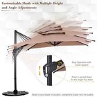 10 Ft Offset Cantilever Patio Hanging Umbrella Outdoor Umbrella 360       Rotation